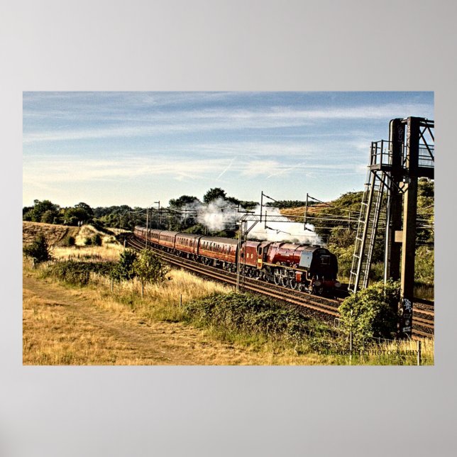 Train à vapeur dans la campagne (4022) Poster (Devant)