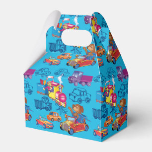 train and car for the boy favor box