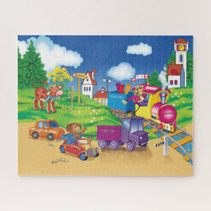 train and car jigsaw puzzle