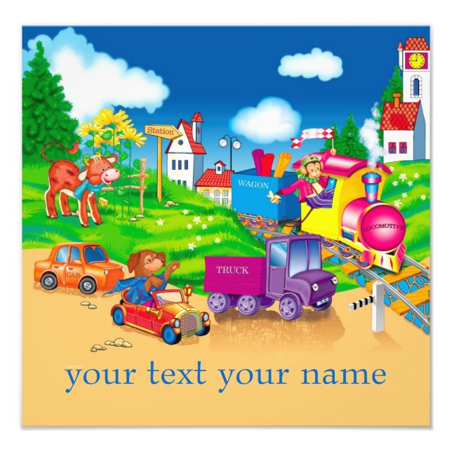 train and car photo print (Front)