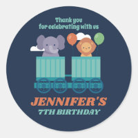 Train and Cute Animals Kids Birthday Party Favour