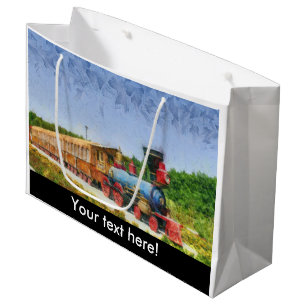 Train and Eiffel tower in Miracle Garden,Dubai Large Gift Bag