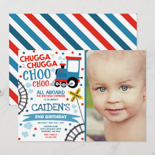 Train Anniversaire Invitation Chugga Chugga Choo C