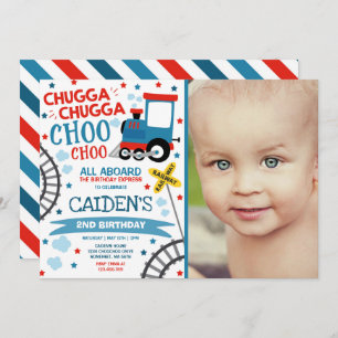 Train Anniversaire Invitation Chugga Chugga Choo C