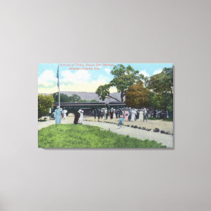 Train Arrival at Boyes Hot Springs Canvas Print