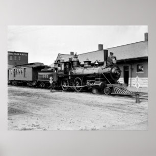 Train at Tracy, Minnesota, early 1900s Poster