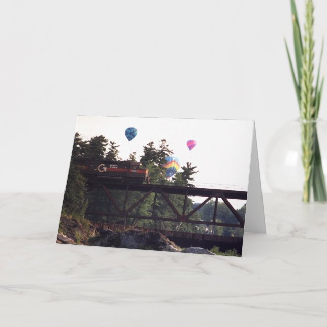 Train & Balloons Card (Front)