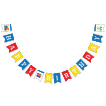 Train Birthday Bunting banner