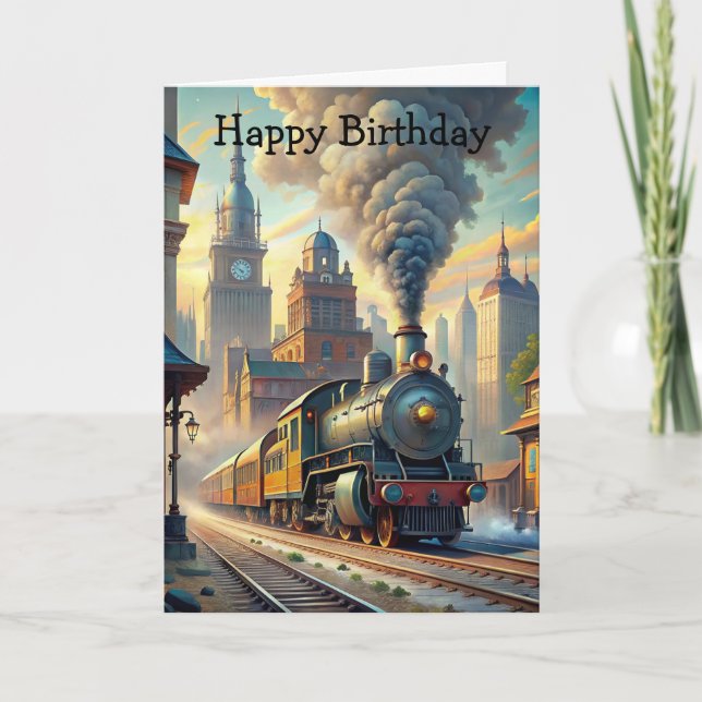 Train Birthday Card (Front)