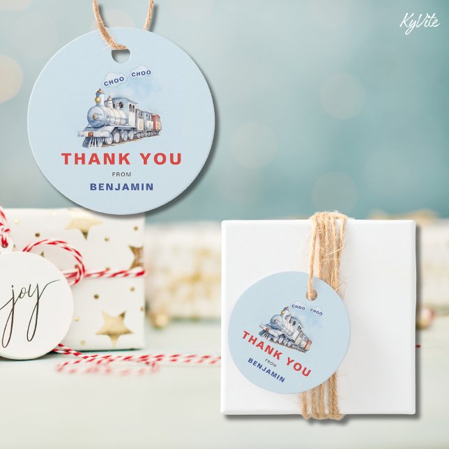 Train Birthday Circle Round Tag Chugga Chugga (Creator Uploaded)