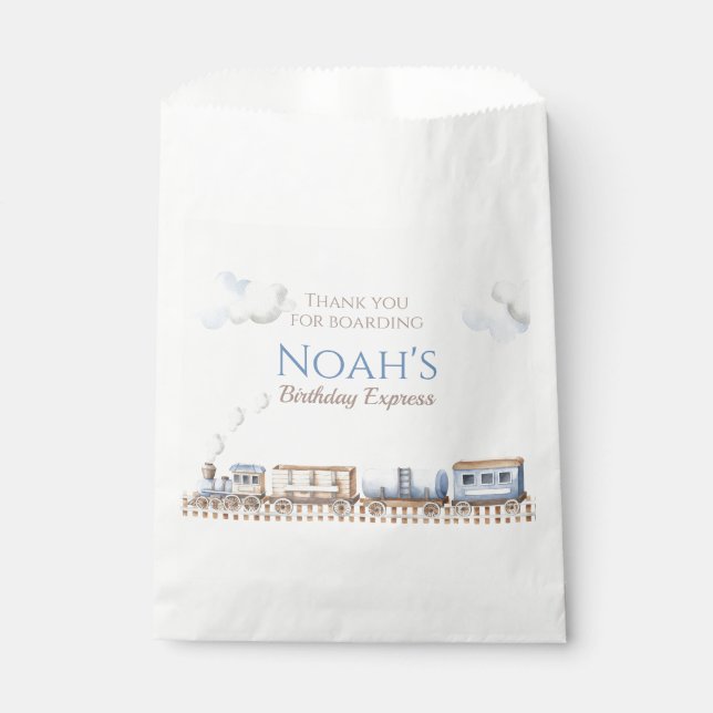Train Birthday Favour Bags (Front)