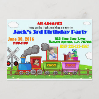 Train Birthday Invitation