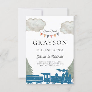 Train Birthday Invitation Boys