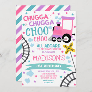 Train Birthday Invite Chugga Chugga Choo Choo