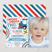 Train Birthday Invite Chugga Chugga Two Two Train