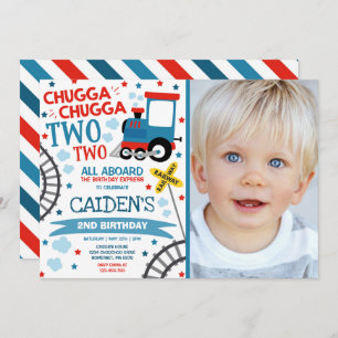 Train Birthday Invite Chugga Chugga Two Two Train