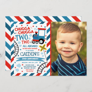 Train Birthday Invite Chugga Chugga Two Two Train