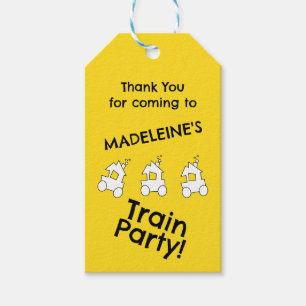 Train Birthday Party Gift Tags