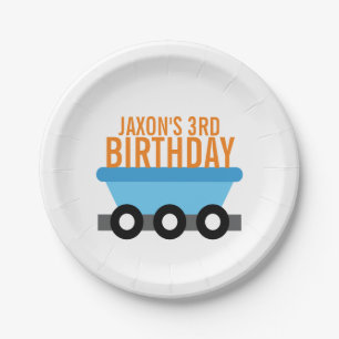 Train Birthday Party Paper Plate