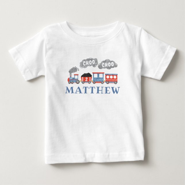 Train Birthday Personalized Name Shirt (Front)