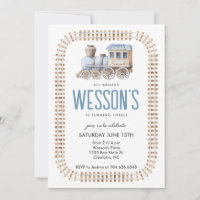 Train Birthday, Tous à bord Birthday Invitation
