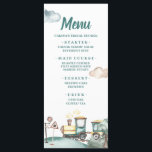 Train Boy Second Birthday Menu Card<br><div class="desc">Train Boy Second Birthday Menu Card</div>