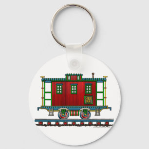Train Caboose Car Key Chains