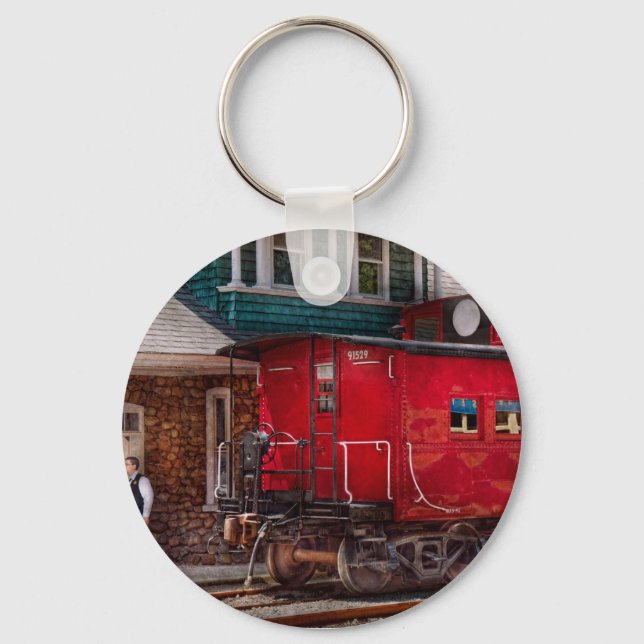 Train - Caboose - End of the line Keychain (Front)