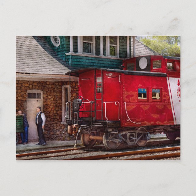 Train - Caboose - End of the line Postcard (Front)