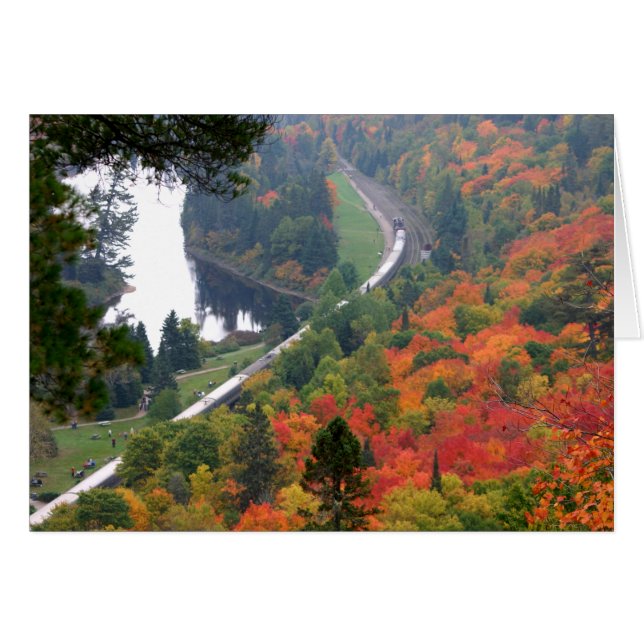 Train Campagne Automne Feuillet photo (Devant Horizontal)