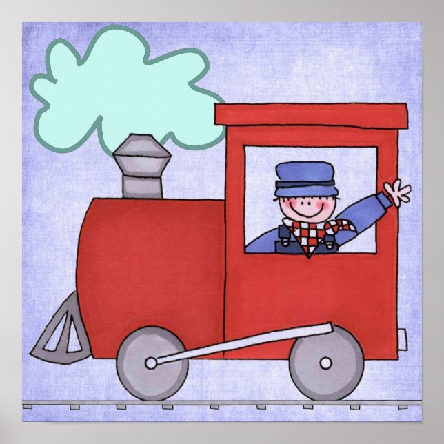 Train canvas painting poster (Front)
