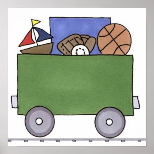 Train canvas painting poster