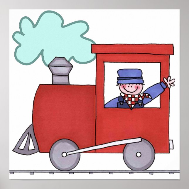 Train canvas painting poster (Front)