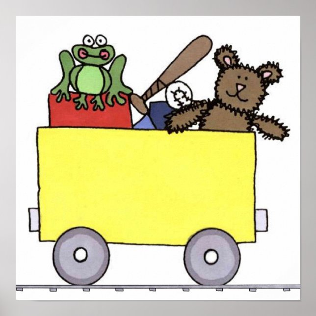 Train canvas painting poster (Front)