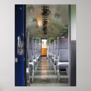 Train Carriage Thailand ... Southeast Asia Travel Poster