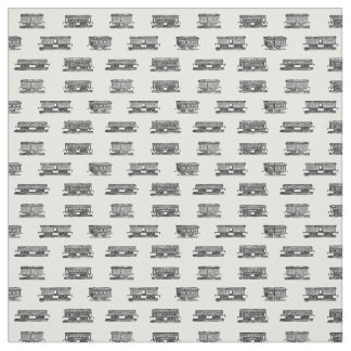 Train Cars Locomotive Pattern CUSTOM BG COLOR Fabric