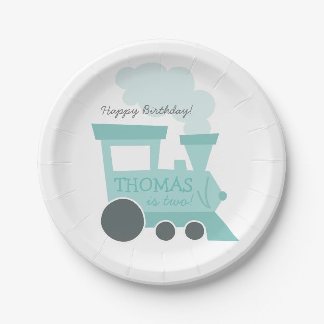 Train Cars Paper Plates (Front)