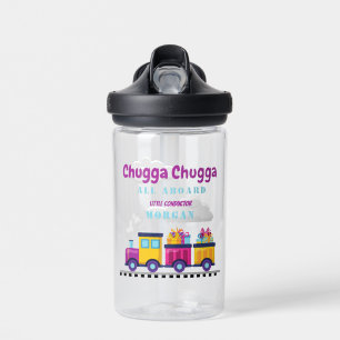 Train Chugga Choo Cartoon Any Age Birthday  Water Bottle