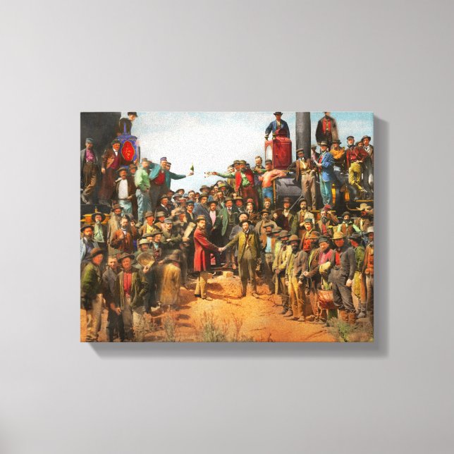 Train - Civil - The champagne photo 1869 Canvas Print (Front)