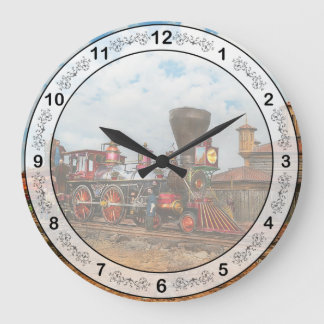 Train - Civil War - US Military Engine 133 - 1863 Large Clock