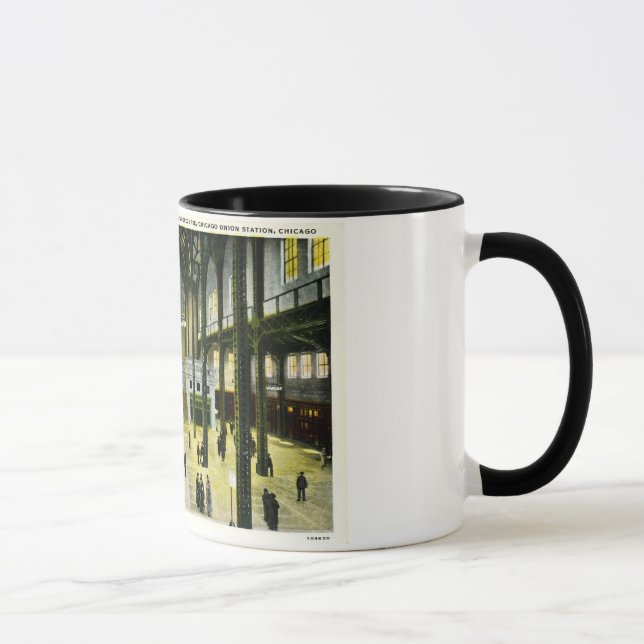 Train Concourse, Chicago Union Station - Vintage Mug (Right)
