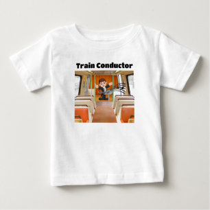 Train Conductor Locomotive Melody by Funnycomb Baby T-Shirt