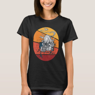 Train Conductor Railroad Steam Locomotive Railway T-Shirt