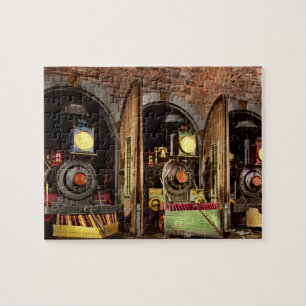 Train - Cow catching technology 1869 Jigsaw Puzzle