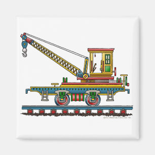 Train Crane Car Maintenance Magnets de voiture