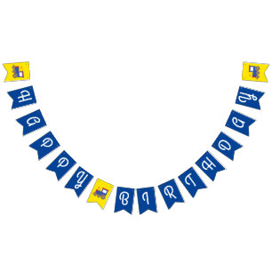Train Cute Choo-Choo 1st Birthday Party Theme Bunting Flags
