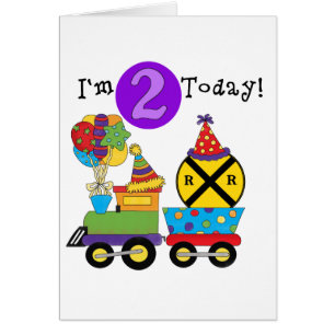 Train d'anniversaire 2e T-shirts et cadeaux d'anni