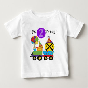 Train d'anniversaire 2e T-shirts et cadeaux d'anni