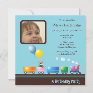 Train de Choo Choo - invitation de fête