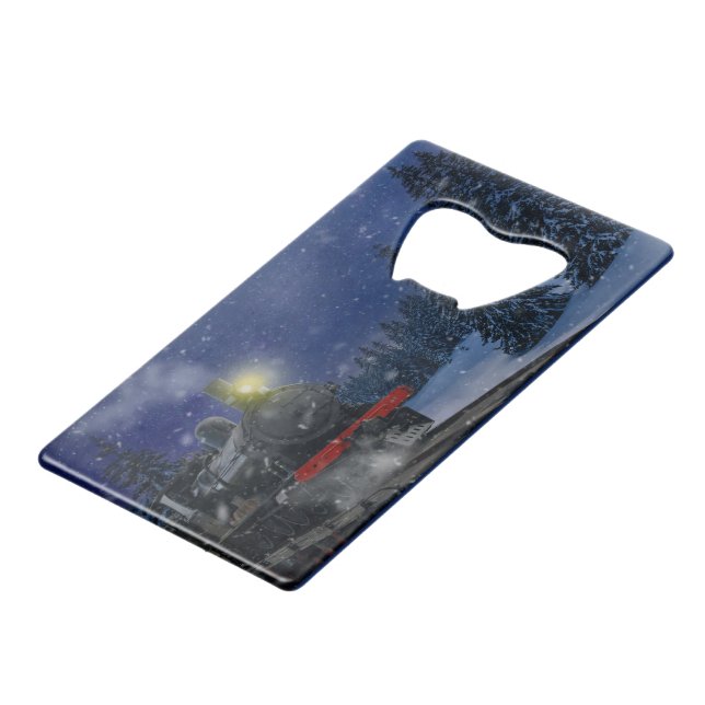 Train de Noël dans la neige (Devant Angle)